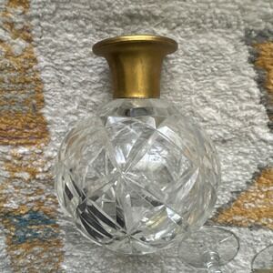 Vintage Cut Glass Perfume Bottle  with both a clear glass and Stopper